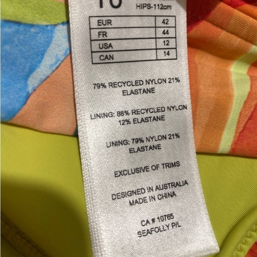 Seafolly Women's Tropfest Longline Triangle Bikini Top 12 - Picture 8 of 8